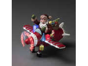 Konstsmide Fibre Optic Plane with Santa (Battery Operated, Multi Colour LED)